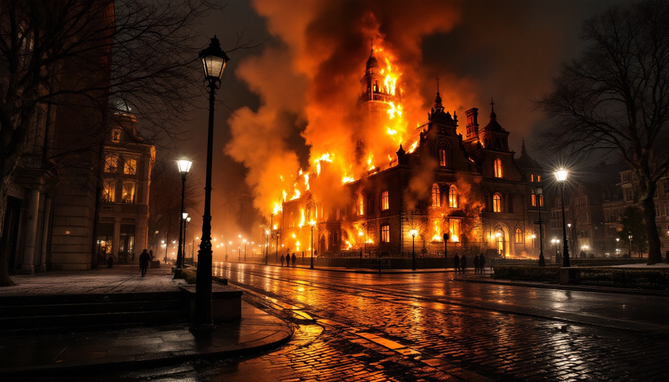 France's Far-Left Burns Down a Historic Town Hall While Half a Million People Watch