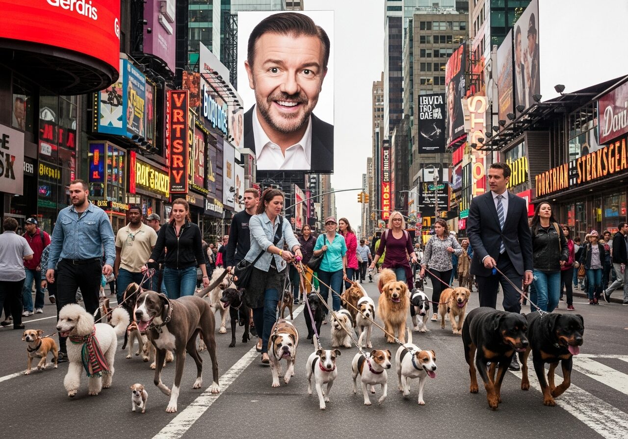 Ricky Gervais Stirs the Pot with Cheeky Tweet on Muslims and Dogs